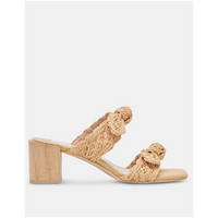 DOLCE VITA ZEMMIE SANDALS - LIGHT NATURAL RAFFIA