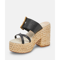 DOLCE VITA EDWINA HEELS - ONYX RAFFIA