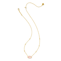 KENDRA SCOTT ELISA LATTICE FRAME SHORT PENDANT NECKLACE