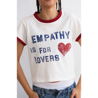 THE MAYFAIR GROUP EMPATHY IS FOR LOVERS RELAXED RINGER TEE