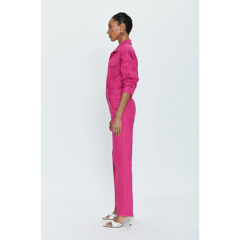 PISTOLA NIKKIE LONGSLEEVE JUMPSUIT - PINK GARNET