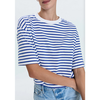 PISTOLA MAE CROPPED TEE - MARITIME WHITE STRIPE