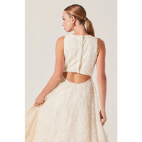 ASTR THE LABEL LILLEMOR 3D TEXTURED MIDI DRESS - CREAM