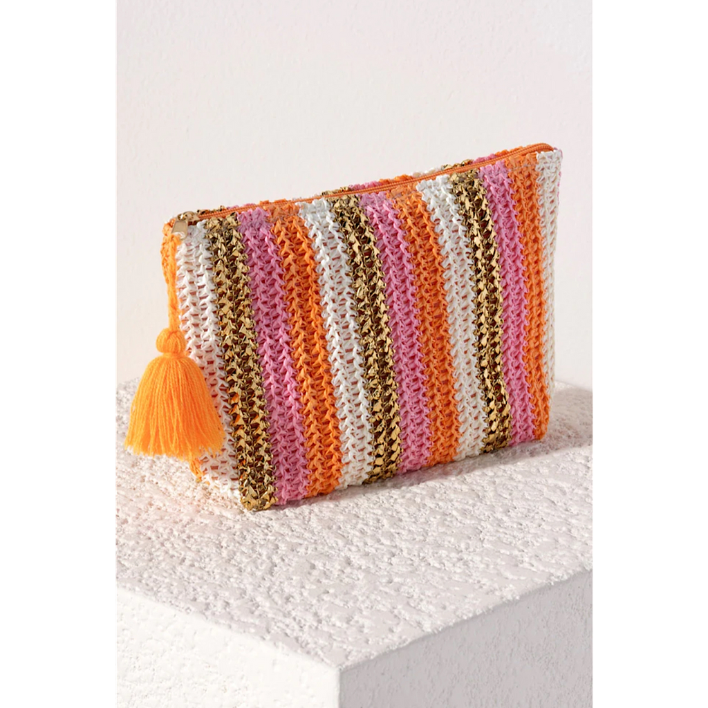 SHIRALEAH DELILAH ZIP POUCH - PINK – Makie Black Boutique