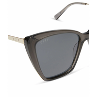 DIFF BECKY II - BLACK SMOKE + CRYSTAL GREY SUNGLASSES