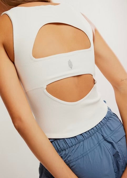 FREE PEOPLE MOVEMENT FREE THROW UNWIND CAMI - WHITE