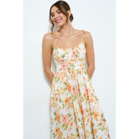 FEELING FLIRTY FLORAL MIDI DRESS