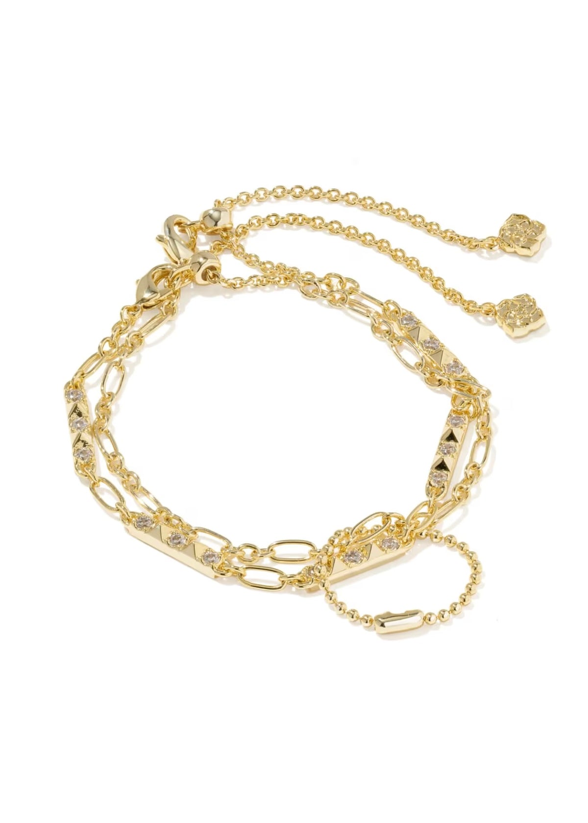 KENDRA SCOTT FATE SET OF 2 DELICATE CHAIN BRACELETS