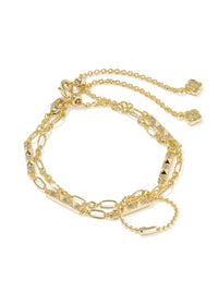 KENDRA SCOTT FATE SET OF 2 DELICATE CHAIN BRACELETS