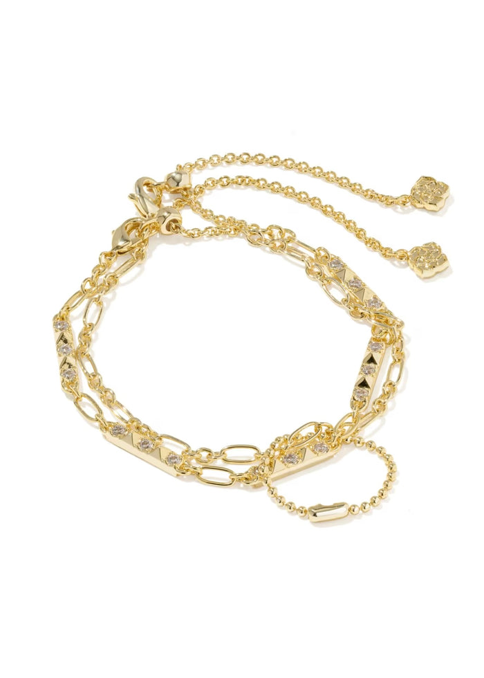 KENDRA SCOTT FATE SET OF 2 DELICATE CHAIN BRACELETS