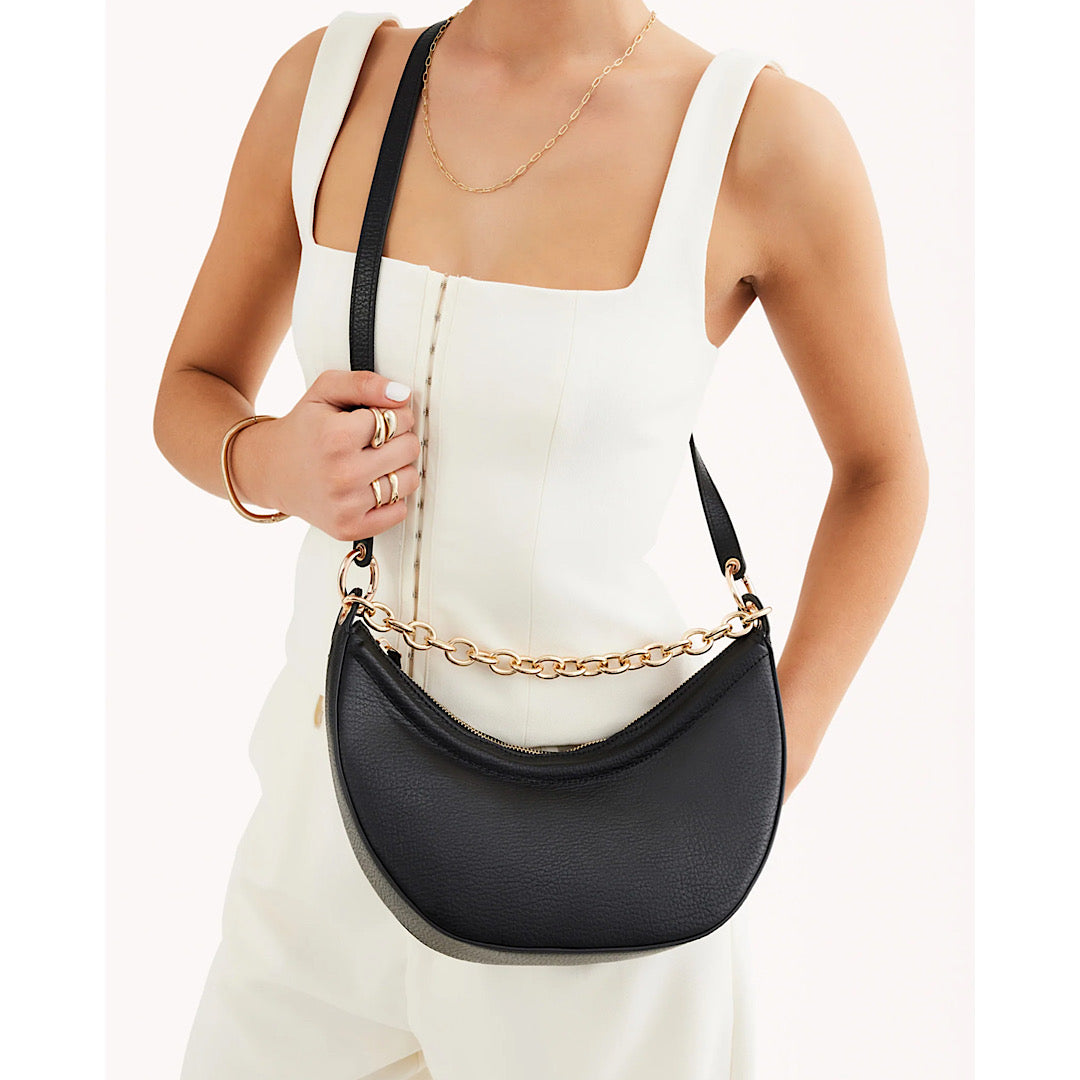 BILLINI HARVIE HANDLE BAG - BLACK