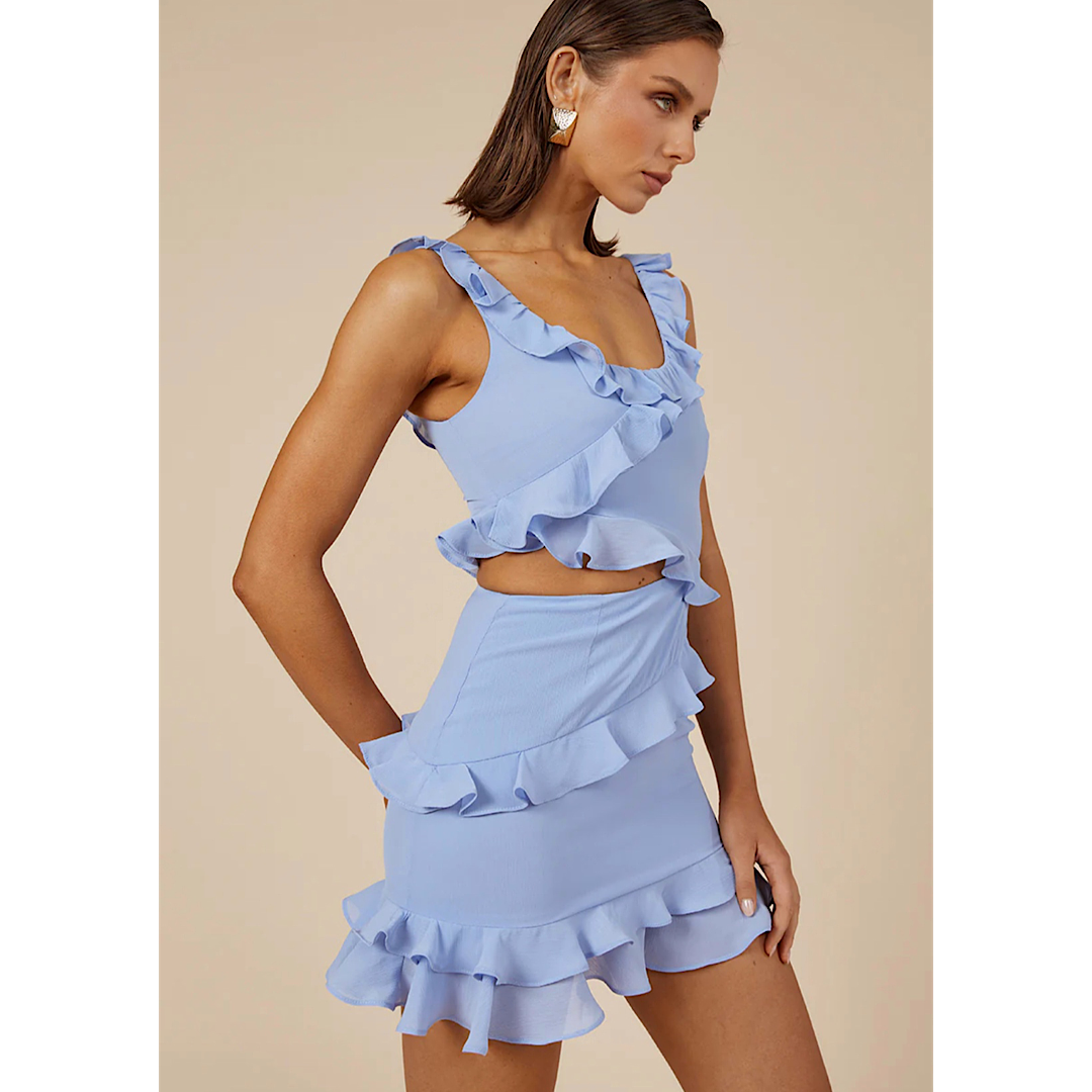 LEYLA MINI DRESS - BLUE
