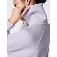 SPANX AIRESSENTIALS HALF ZIP SWEATSHIRT - VIOLET