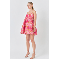 THE TAYLOR ORGANZA FLORAL MINI DRESS