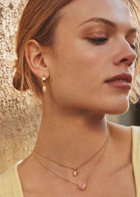 KENDRA SCOTT MINI ELLIE GOLD WIDE HUGGIE EARRINGS