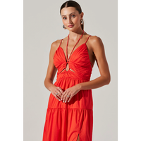 ASTR THE LABEL MINKA MAXI DRESS - BURNT ORANGE