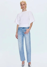PISTOLA VERONICA KIMONO SLEEVE FITTED TEE - LE BLANC