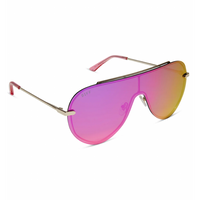 DIFF IMANI - GOLD PINK RUSH MIRROR SUNGLASSES