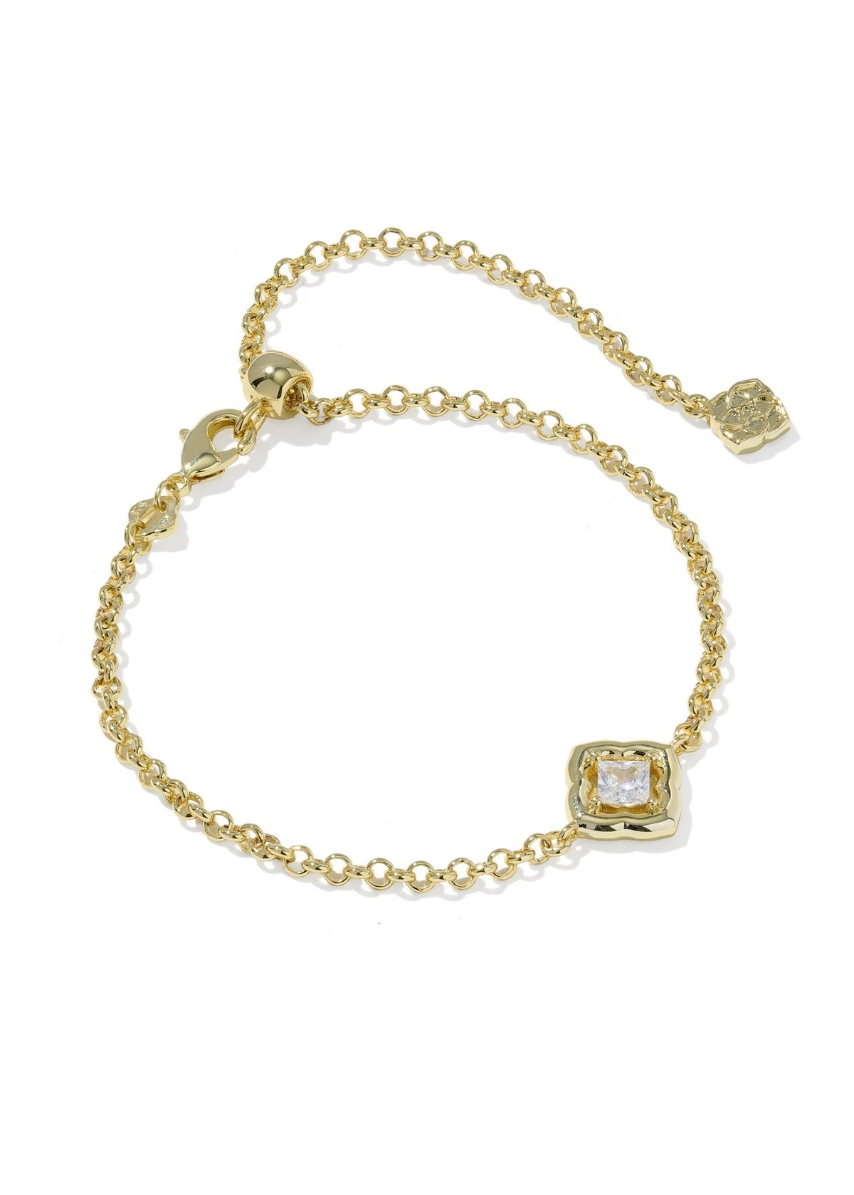 KENDRA SCOTT MALLORY CRYSTAL DELICATE CHAIN BRACELET