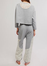 FREE PEOPLE SUNDAY BEST LOUNGE SET - HEATHER GREY