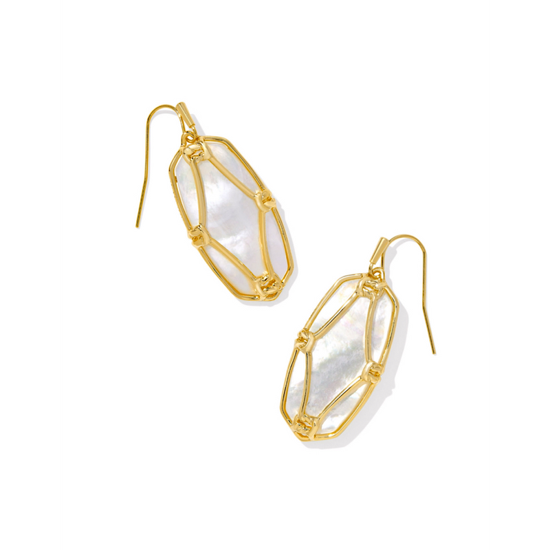 KENDRA SCOTT ELLE LATICE FRAME DROP EARRINGS