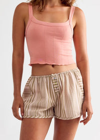 FREE PEOPLE SO SOFT SEAMLESS MODAL TOP - CORAL KISS