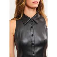 MEET YOU THERE FAUX LEATHER DRESS