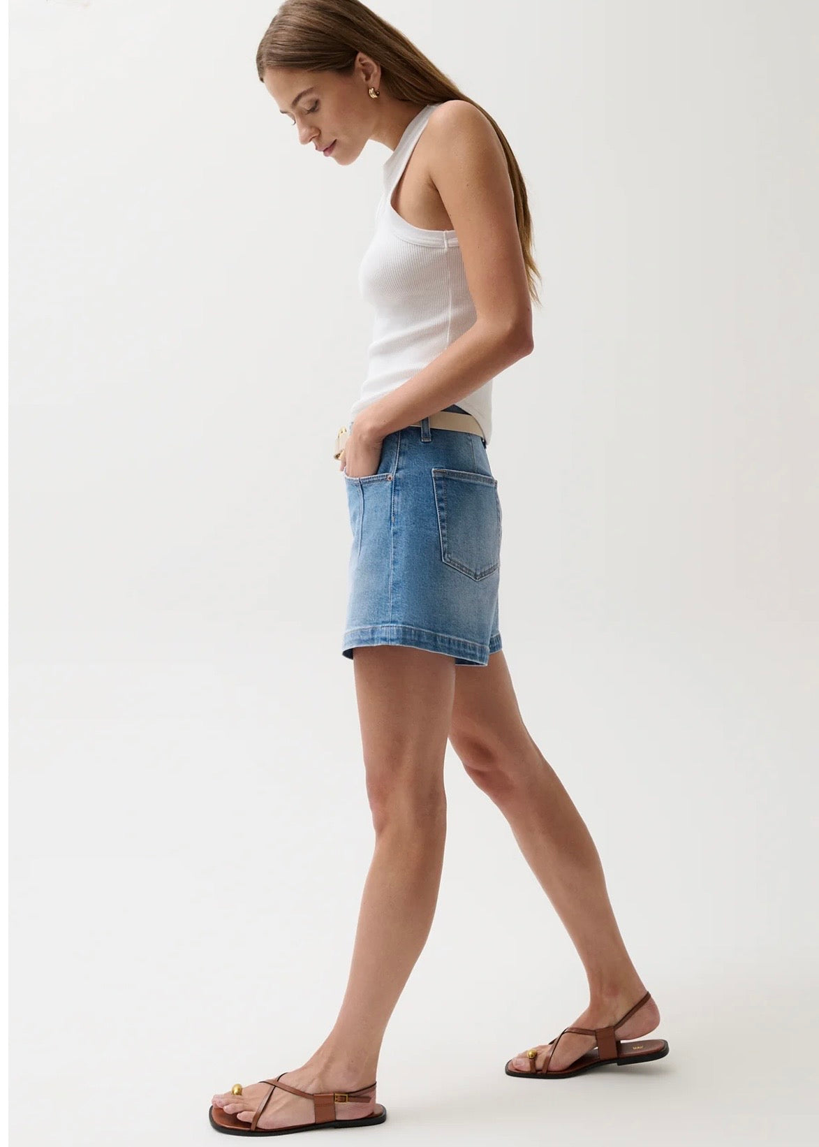 PISTOLA AOKI HIGH RISE A-LINE SHORTS - HIDDEN GEM