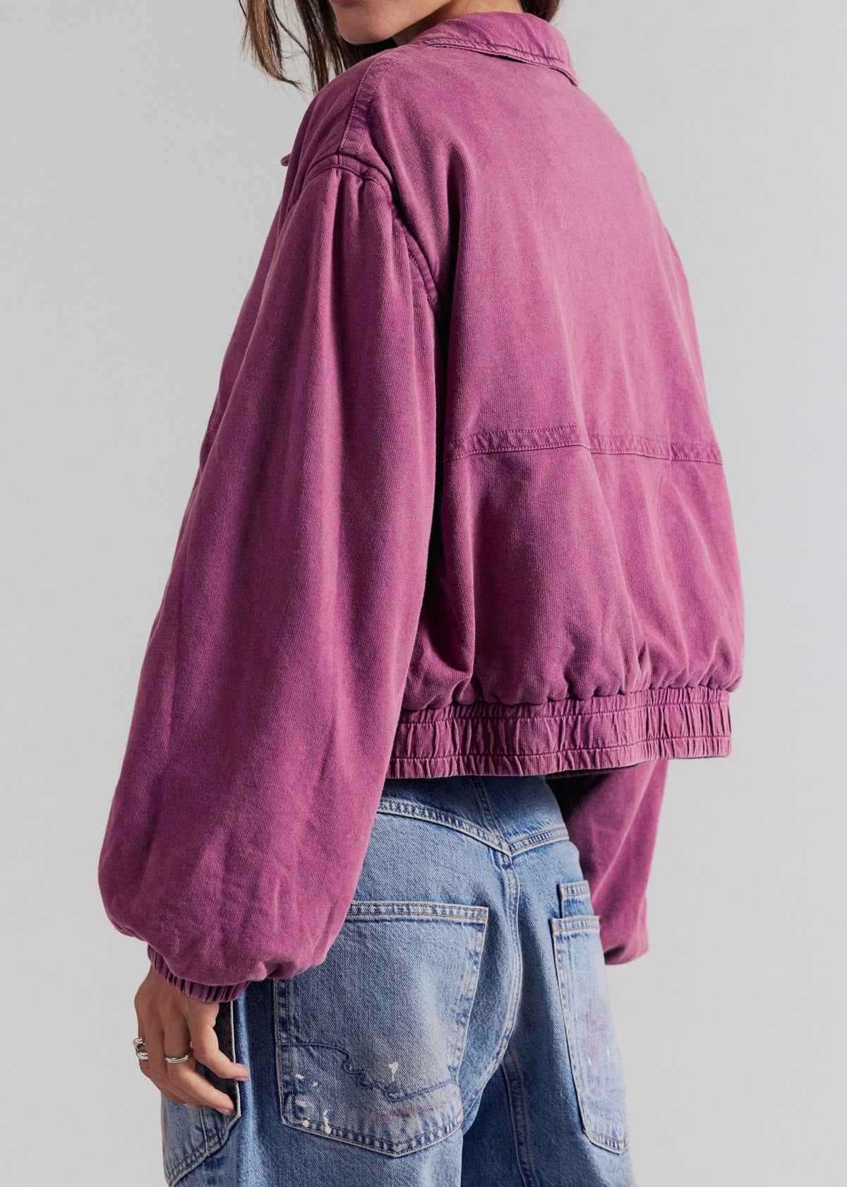 FREE PEOPLE BIRDIE WASHED JACKET - ROAN ROGUE