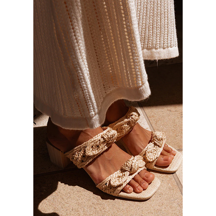 DOLCE VITA ZEMMIE SANDALS - LIGHT NATURAL RAFFIA