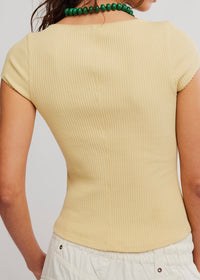 FREE PEOPLE MOST WANTED CARDI - YELLOW