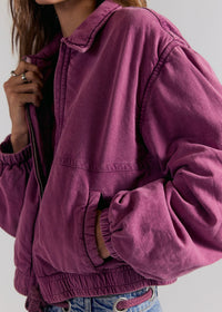FREE PEOPLE BIRDIE WASHED JACKET - ROAN ROGUE