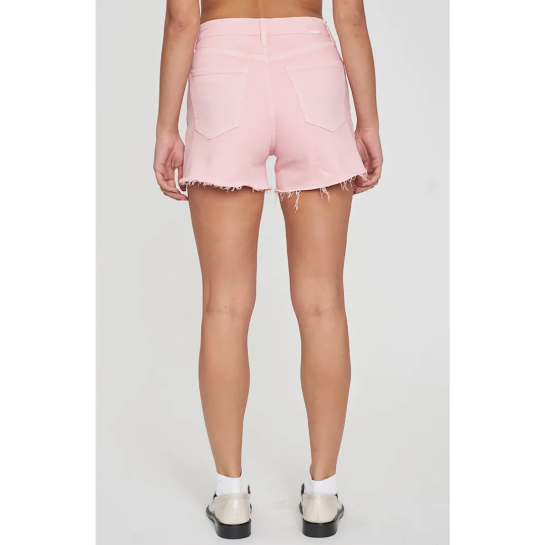 DAZE DENIM THE KNOCKOUT HIGH RISE A-LINE SHORTS - BLUSHING