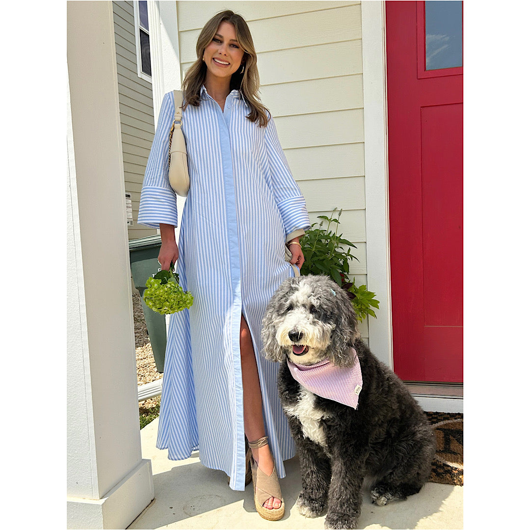 TAKE MY HEART STRIPED MAXI DRESS