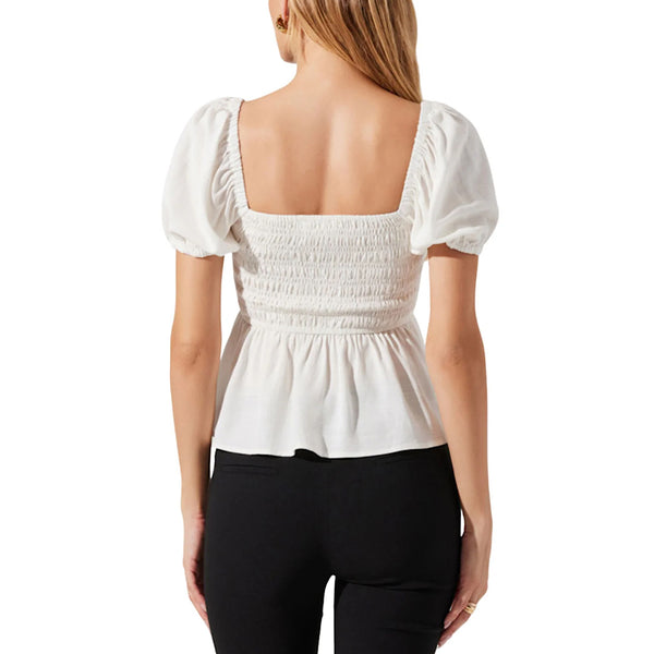 ASTR THE LABEL DARLENE TOP - WHITE