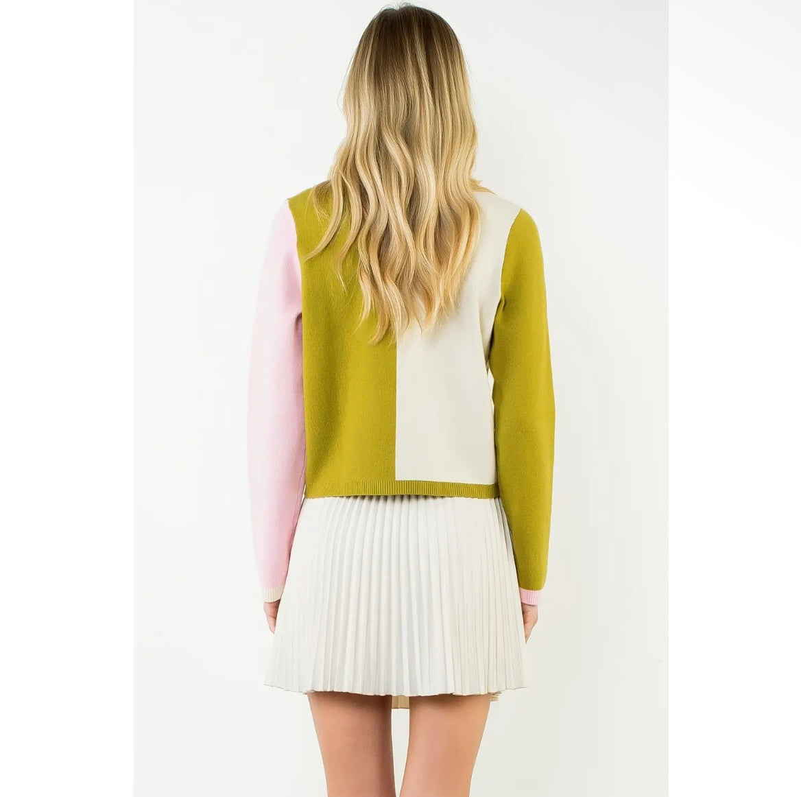 THINKING OF YOU COLOR BLOCK CARDIGAN