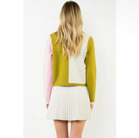 THINKING OF YOU COLOR BLOCK CARDIGAN