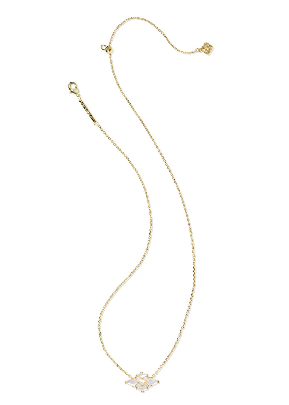 KENDRA SCOTT ABBIE CRYSTAL SHORT PENDANT NECKLACE