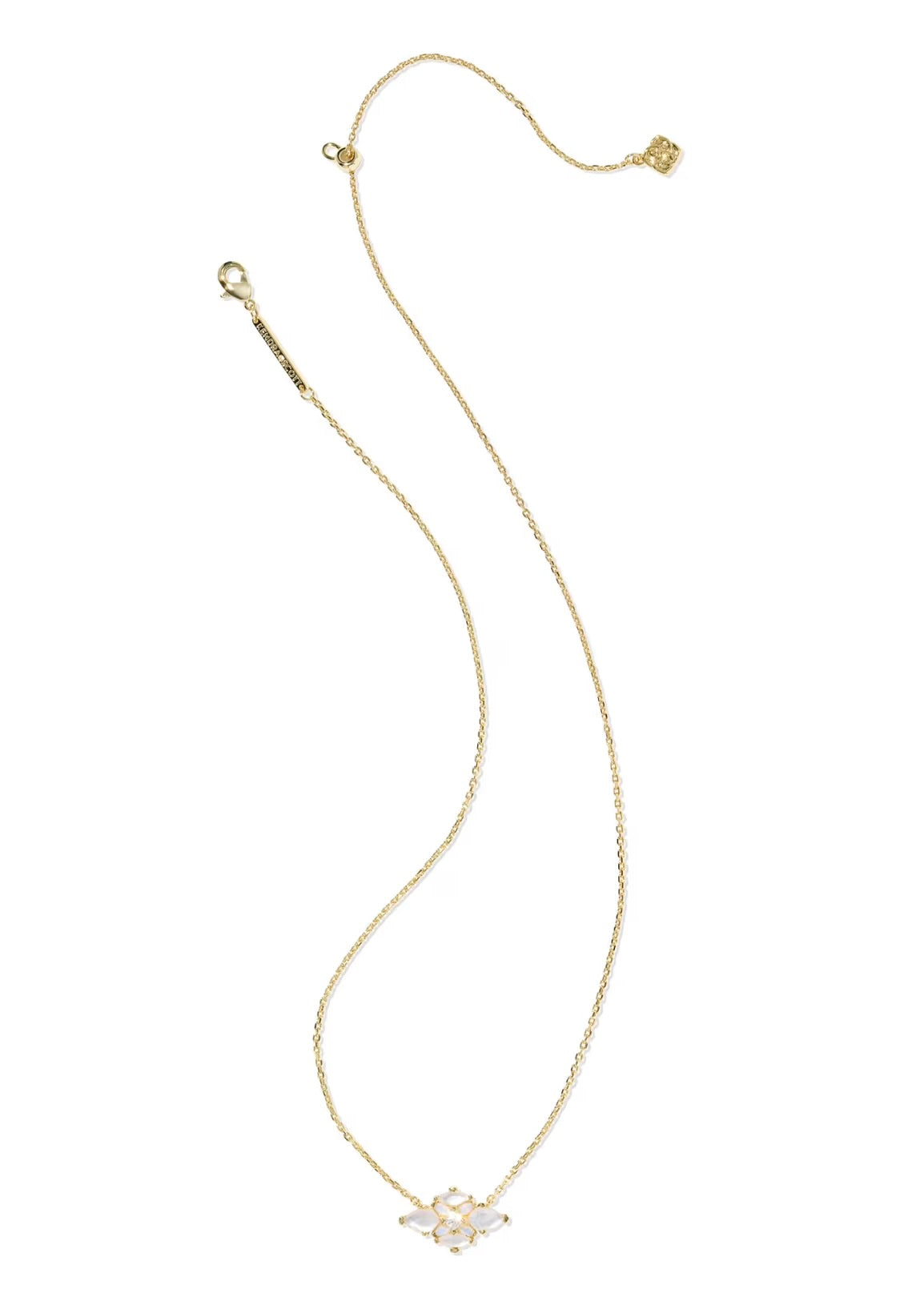 KENDRA SCOTT ABBIE CRYSTAL SHORT PENDANT NECKLACE