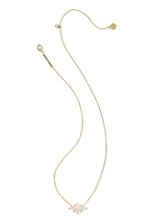 KENDRA SCOTT ABBIE CRYSTAL SHORT PENDANT NECKLACE