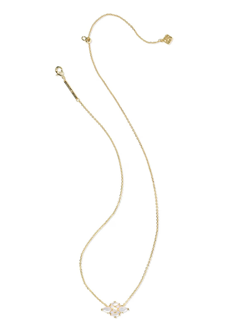 KENDRA SCOTT ABBIE CRYSTAL SHORT PENDANT NECKLACE