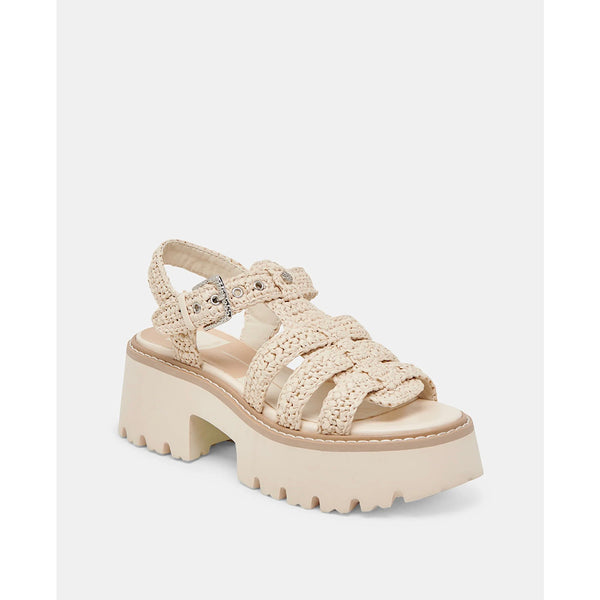 DOLCE VITA LATICE SANDALS - OATMEAL KNIT