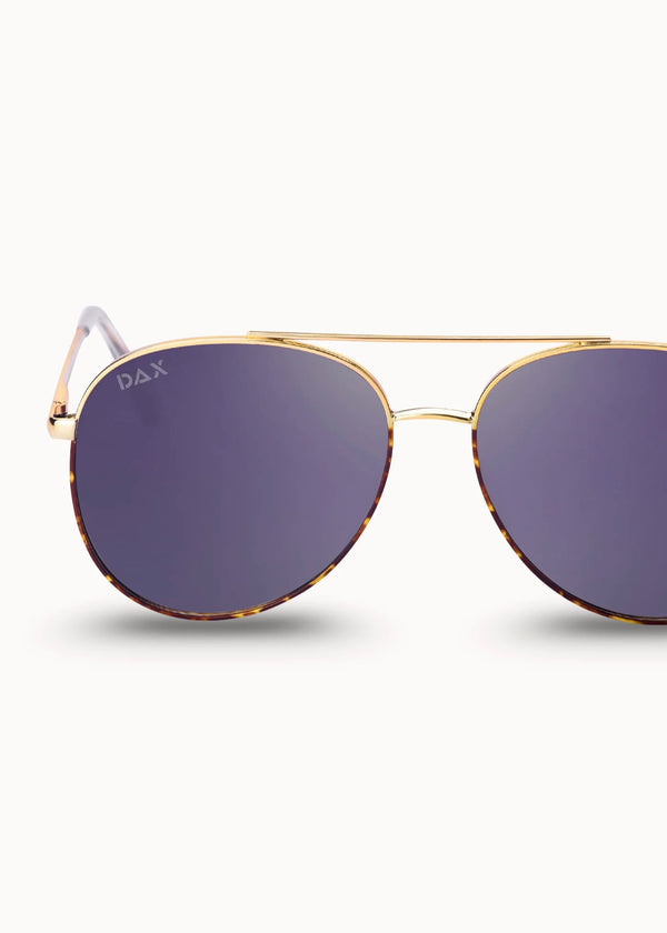 DAX EYEWEAR ACE UNISEX AVIATOR SUNGLASSES - CHEETAH