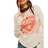 FREE PEOPLE LUCKY LOCKET TEE