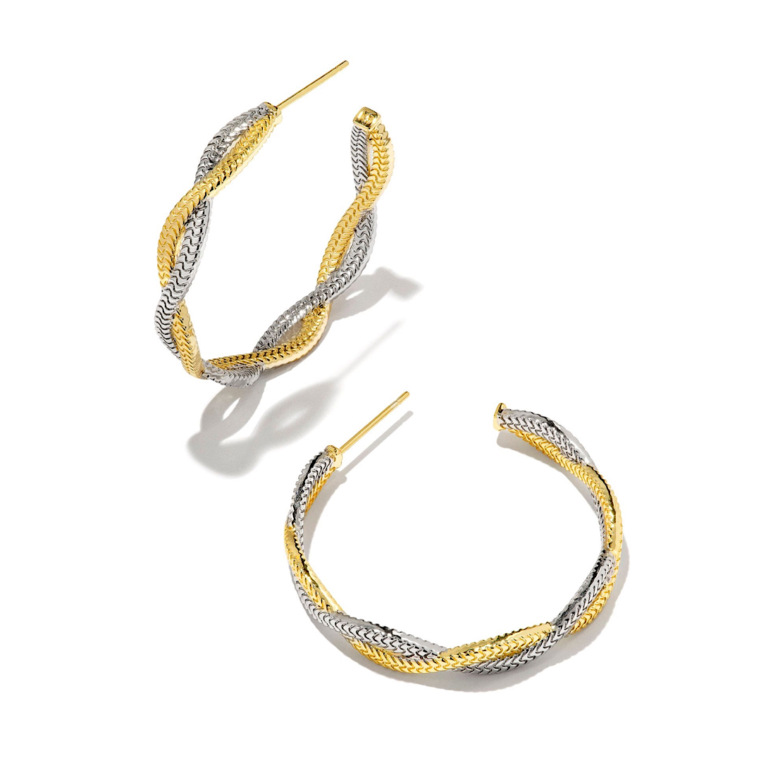 KENDRA SCOTT HAYDEN HOOP EARRINGS - MIXED METAL