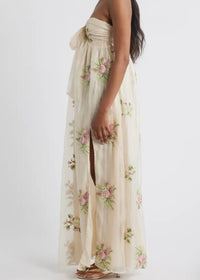LULUS FIONA EMBROIDERED MAXI DRESS