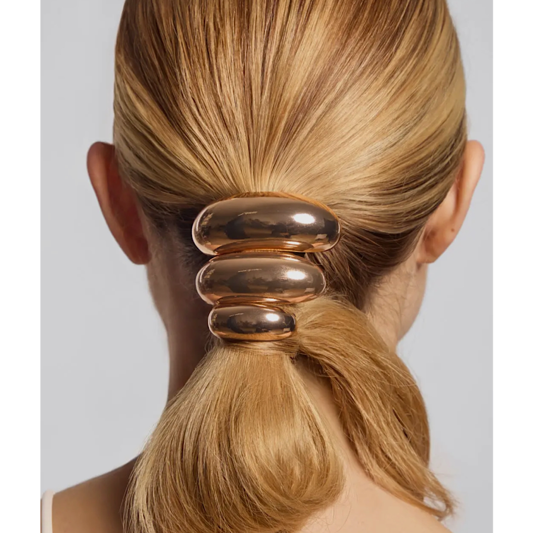 GOLD METAL CLOUD CUFF HAIR TIE