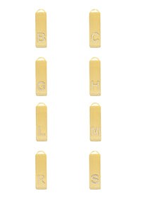GOLD INITIAL BAR PENDANT NECKLACE