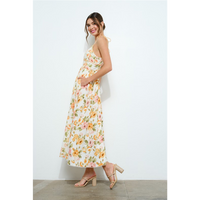 FEELING FLIRTY FLORAL MIDI DRESS