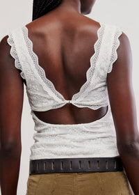 FREE PEOPLE LOVED YOU FIRST LACE CAMI - TEA